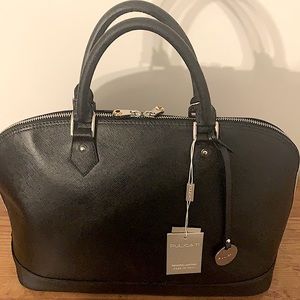 Italian leather large satchel